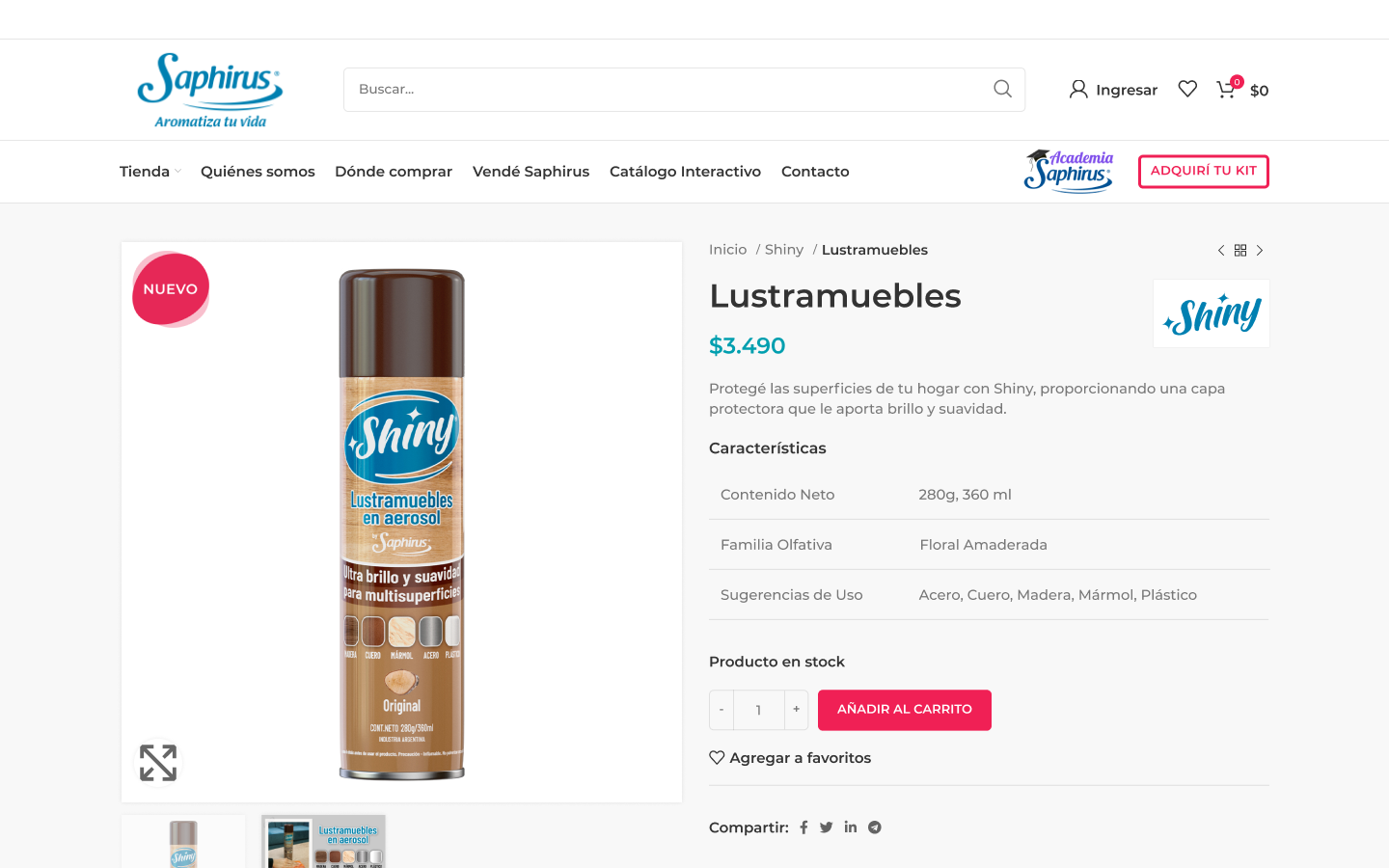Interna de producto — Ficha técnica y conversión