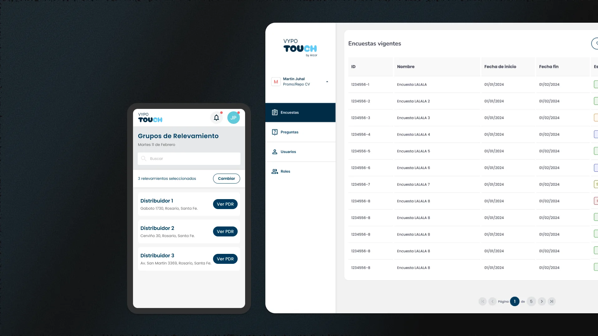 Mockup del proyecto Vypo / Arcor